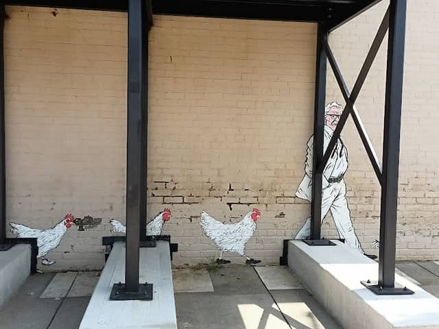 Colonel Sanders w Chickens mural - Image 2