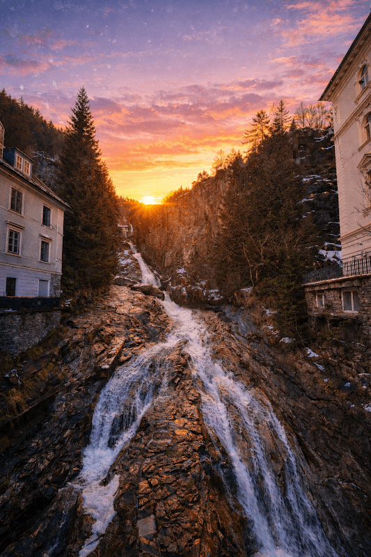 Scenic Viewpoint Waterfall Bad Gastein - Image 1