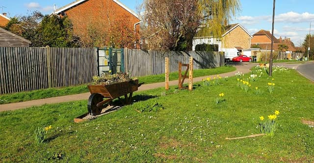 Five Oak Green Wheelbarrow - Image 1