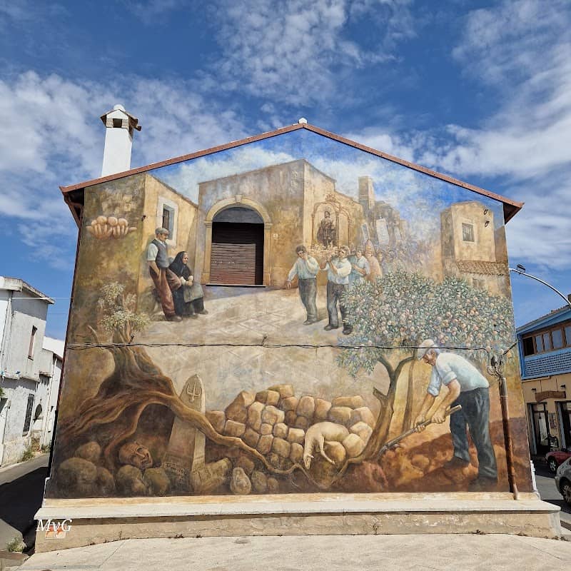 Murale dedicato al santo patrono di San Sperate di Angelo Pilloni del 1976 - Image 1