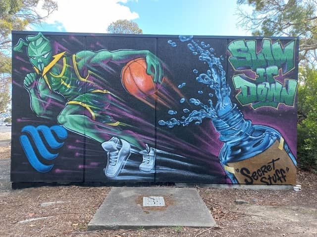 Elwick Pump Station Jack Jumpers Mural - Image 1