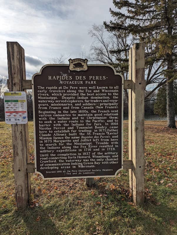 Rapides des Peres - Voyageur Park Historical Marker #266 - Image 1