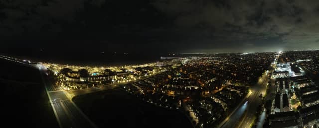 Huntington Beach Night Aerial View - Image 1