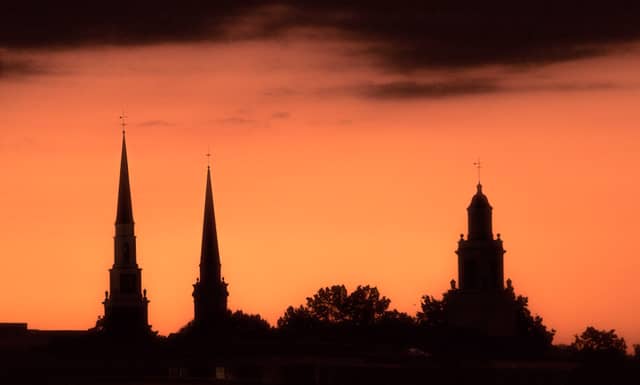 Downtown Kingsport Church Steeples - Image 1