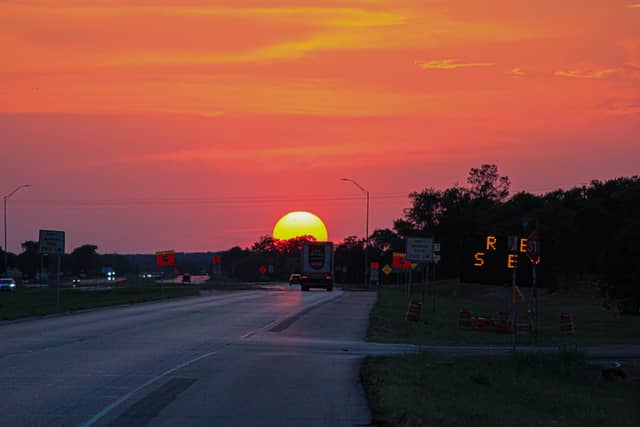 Hallettsville Highway Sunset - Image 1