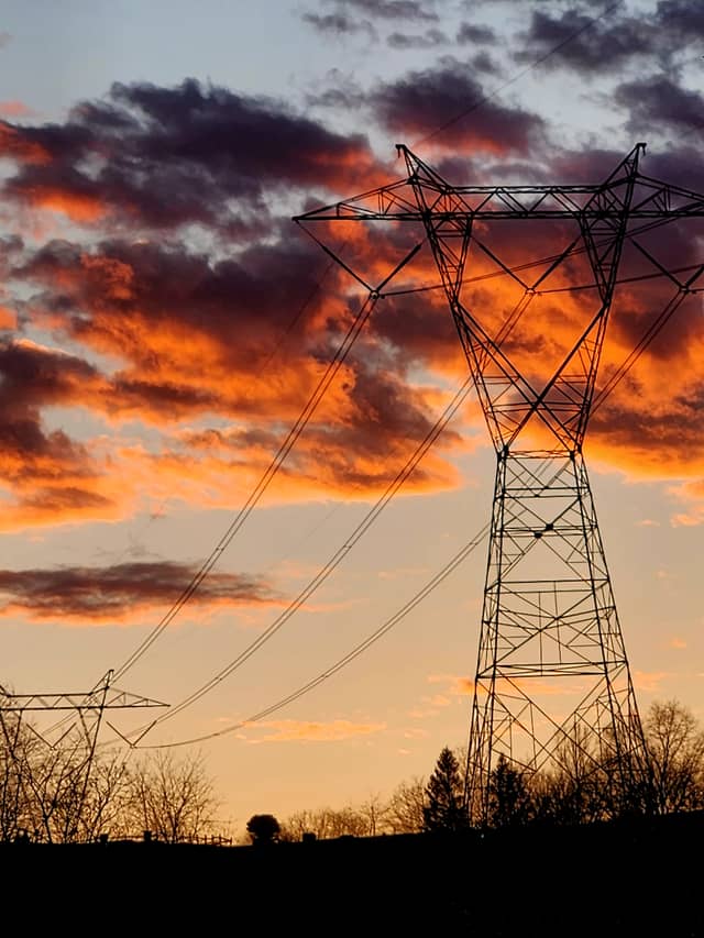 Painter Hollow Power Line Sunset - Image 1