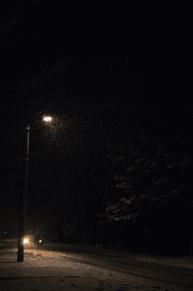 Snowy Street Lamp in Đurđevo - Image 1