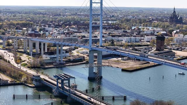 Rügen Bridge and Stralsund Skyline - Image 1