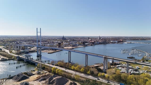 Rügen Bridge and Stralsund Skyline - Image 1