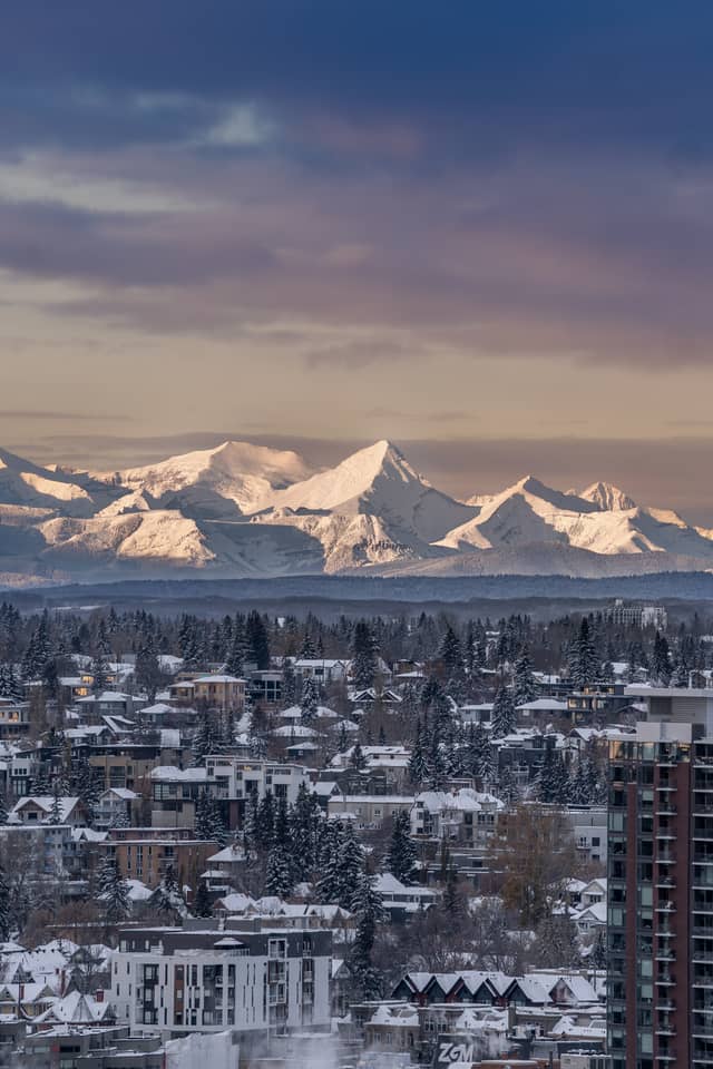 Rocky Mountain View from Calgary Beltline - Image 1