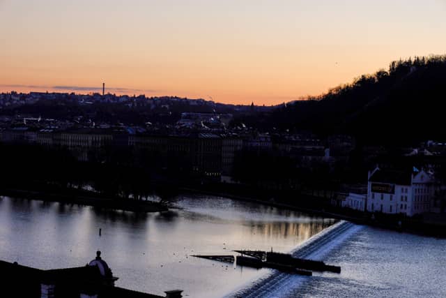 Vltava River Sunset View - Image 1