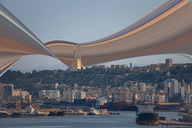 Martyrs' Memorial View from Algiers Port - Image 1