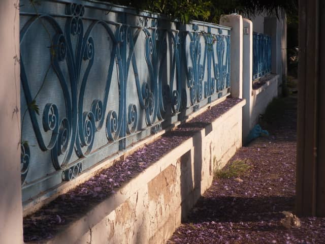Blue Wrought Iron Fence in Tunis - Image 1