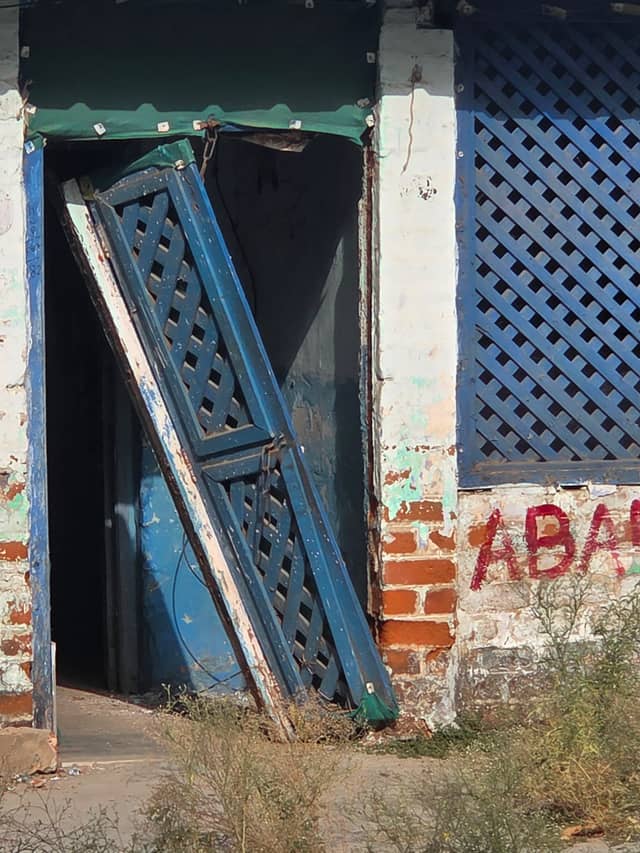 Rustic Blue Doorway on Godhra Road - Image 1