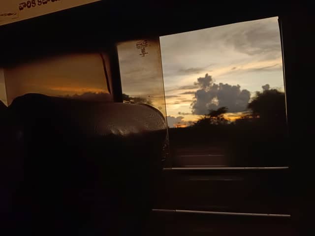Satpura Range Sunset Bus View - Image 1