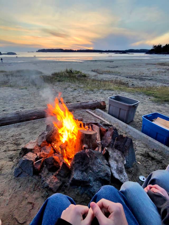 Vancouver Island Beach Campfire - Image 1