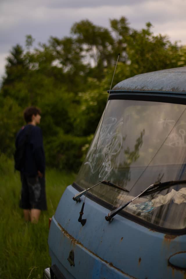 Abandoned Blue Van Overlook - Image 1