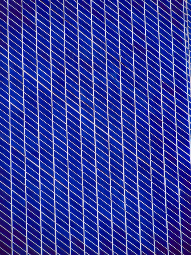 Blue Tiled Geometric Wall - Image 1