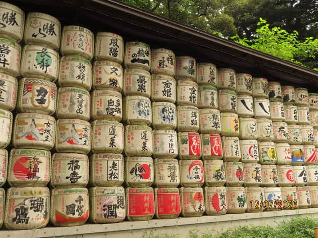 Nakameguro Sake Barrel Wall - Image 1
