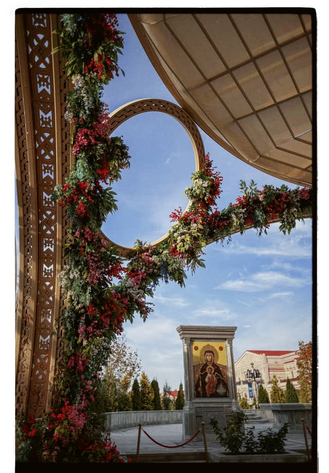 Floral Arch Religious Shrine - Image 1