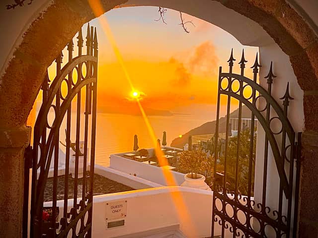 Oia Caldera Sunset View - Image 1