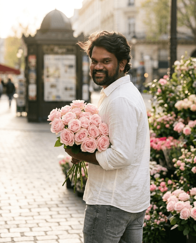 Parisian Street Flower Stall - Image 1