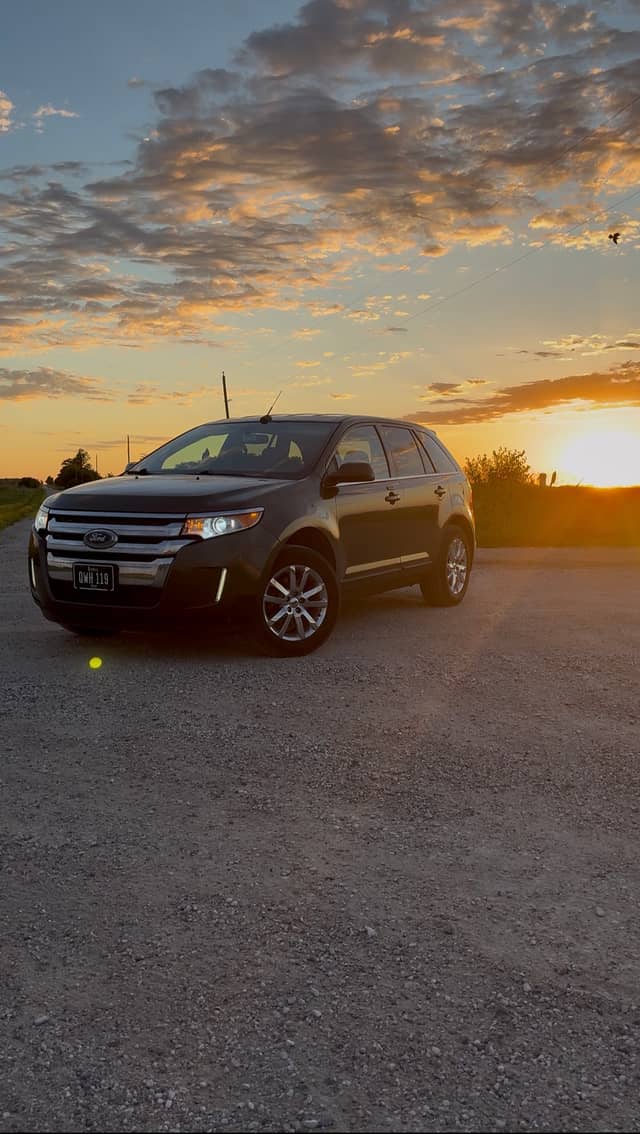 Rural Iowa Sunset Road - Image 1