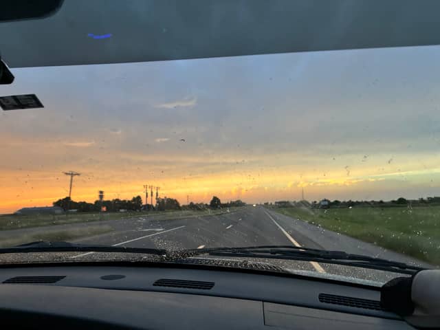 Oklahoma Highway Sunset - Image 1