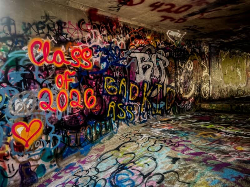 Horseshoe Curve Reservoir Graffiti Wall - Image 1