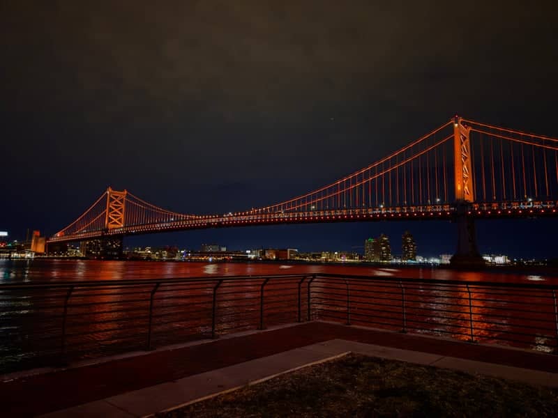 Benjamin Franklin Bridge from Camden Waterfront - Image 1