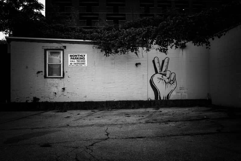 Wilmington Peace Sign Mural - Image 1