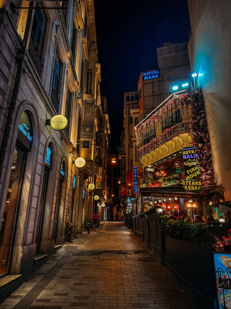 Beyoğlu Illuminated Alley - Image 1