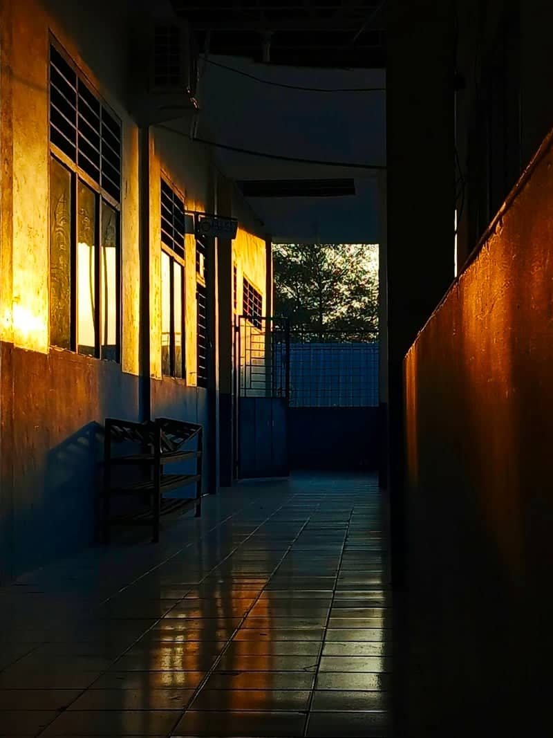 Golden Hour Corridor in Medan - Image 1