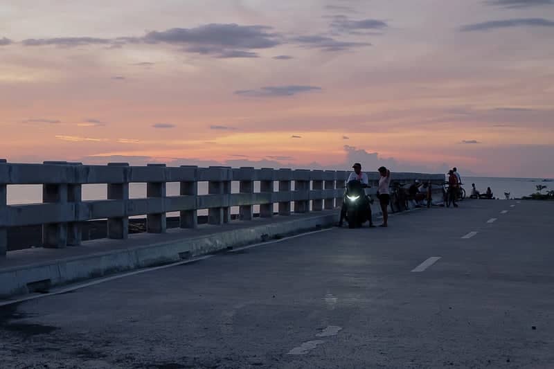 Antique Coastal Road Sunset - Image 1
