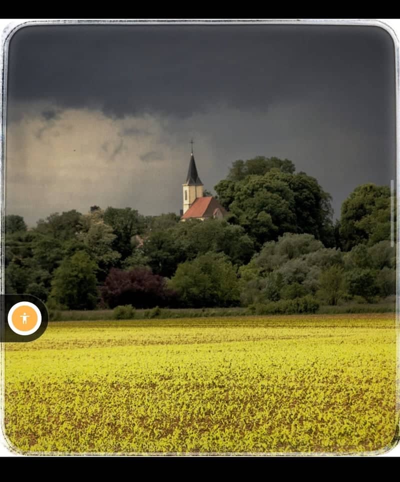 Countryside View of Azans Church - Image 1