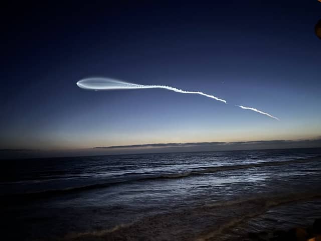 Oceanside Beach Rocket Launch View - Image 1