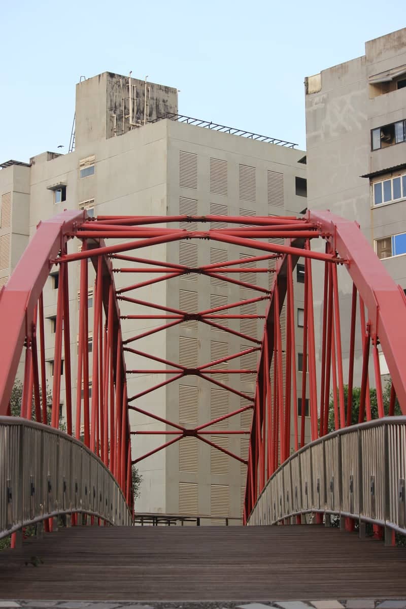 Fontainhas Red Pedestrian Bridge - Image 1