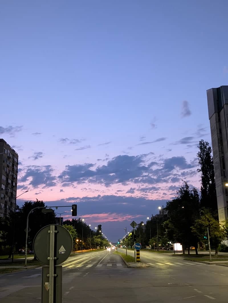 Bulevar Mihajla Pupina at Twilight - Image 1