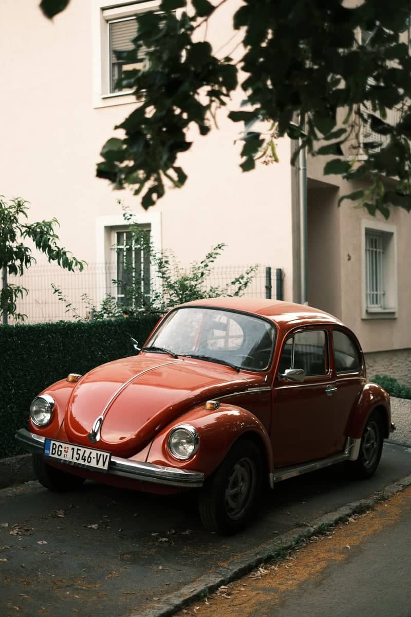 Red Vintage Beetle on Belgrade Street - Image 1