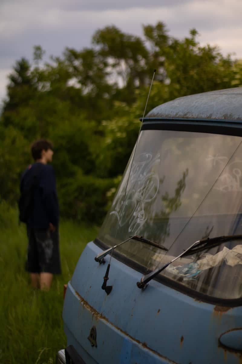 Abandoned Blue Van Overlook - Image 1