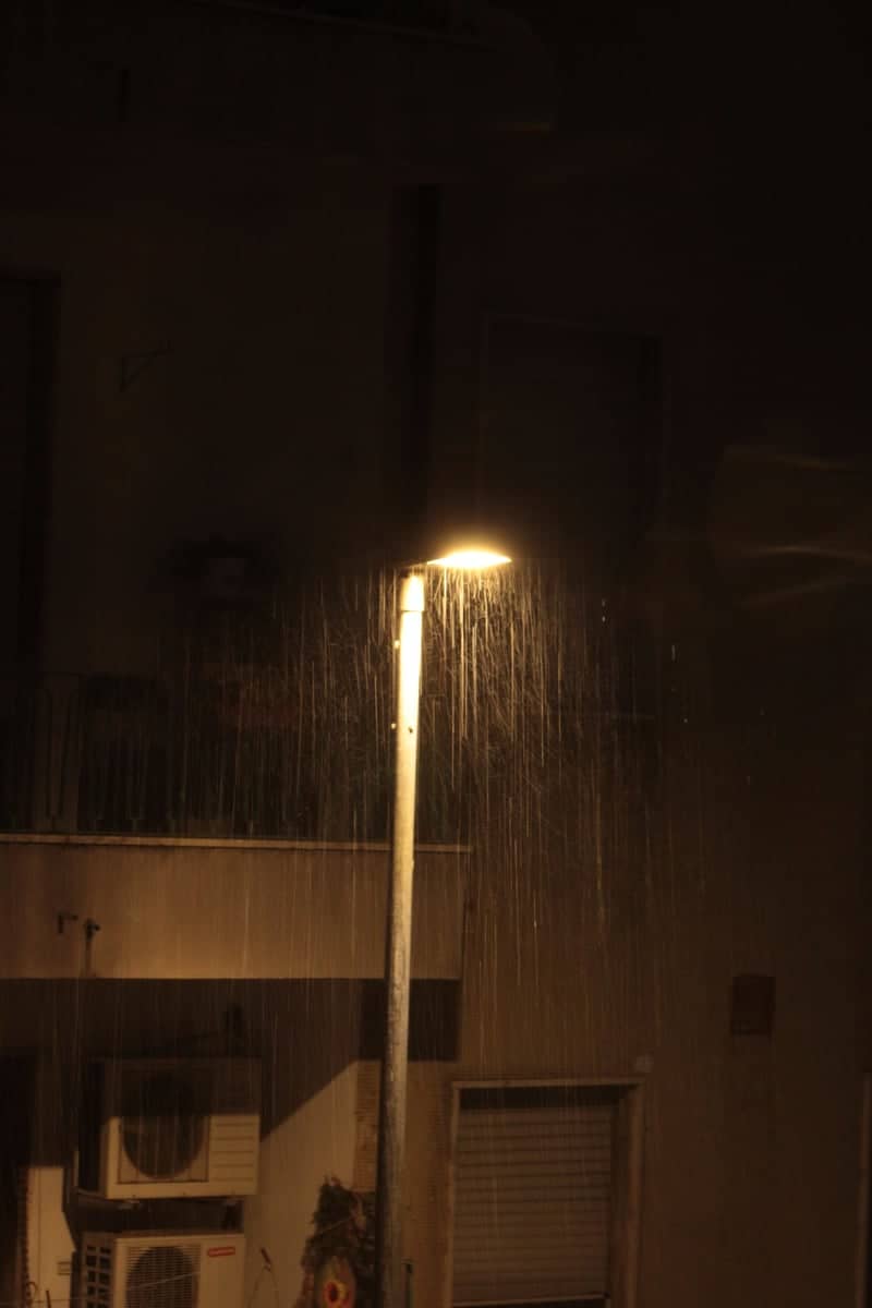 Rainy Night Street Lamp in Nichelino - Image 1