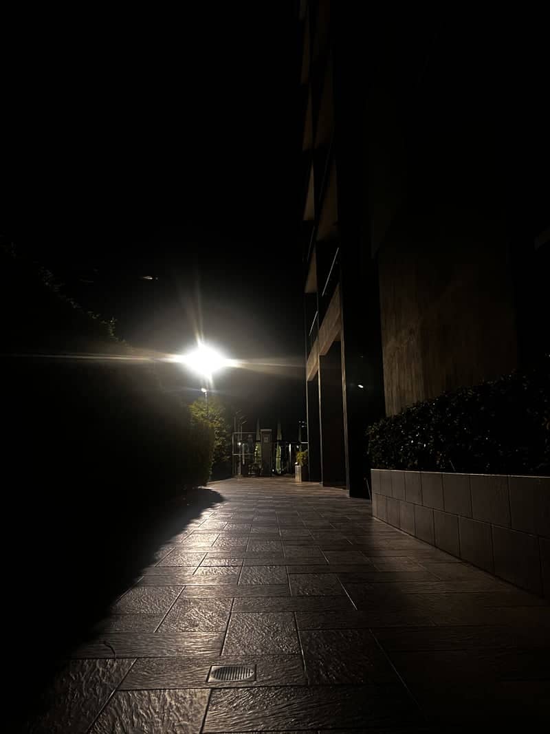 Modern Urban Walkway at Night - Image 1