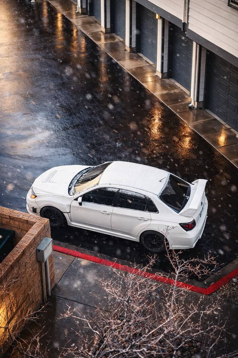 Suburban Winter Street Scene - Image 1
