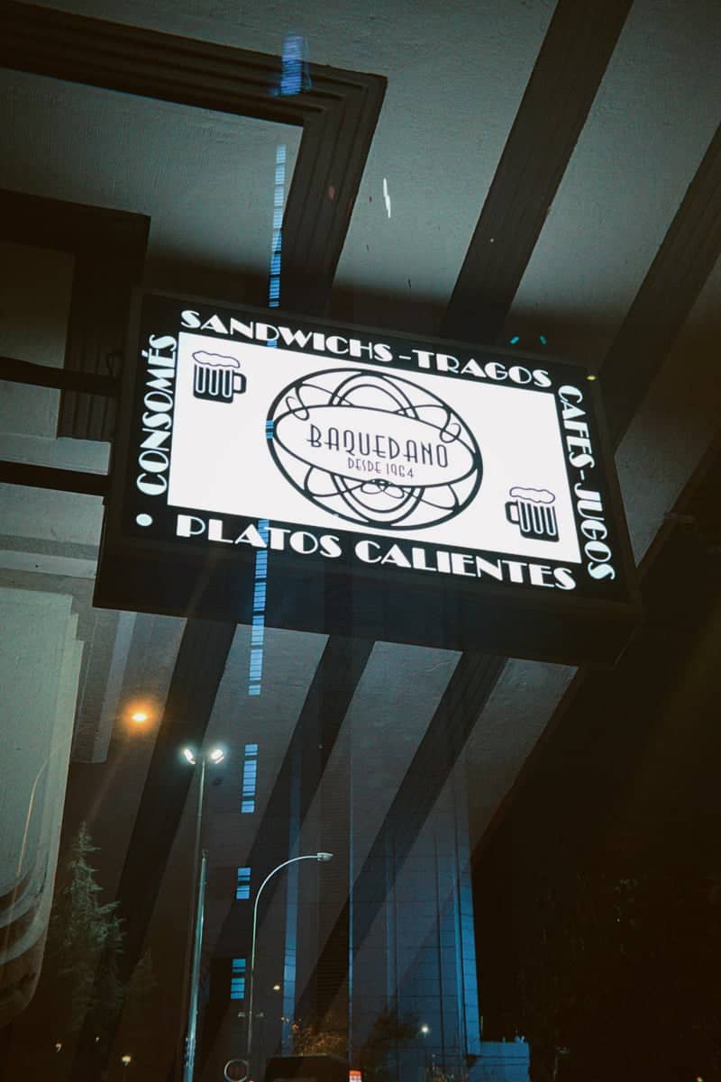 Baquedano Restaurant Sign, Santiago - Image 1