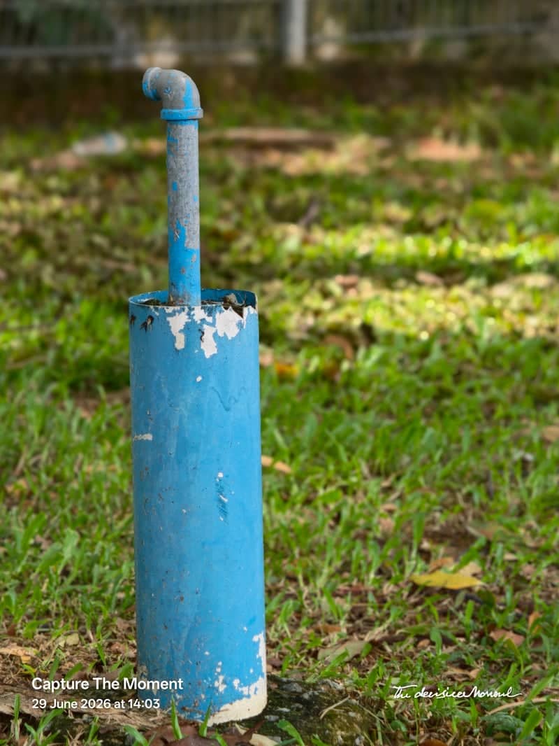 Weathered Blue Pipe Detail - Image 1