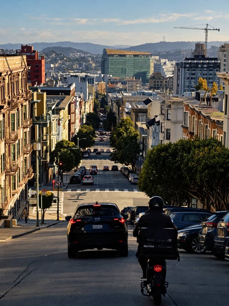 San Francisco Hillside Street View - Image 1