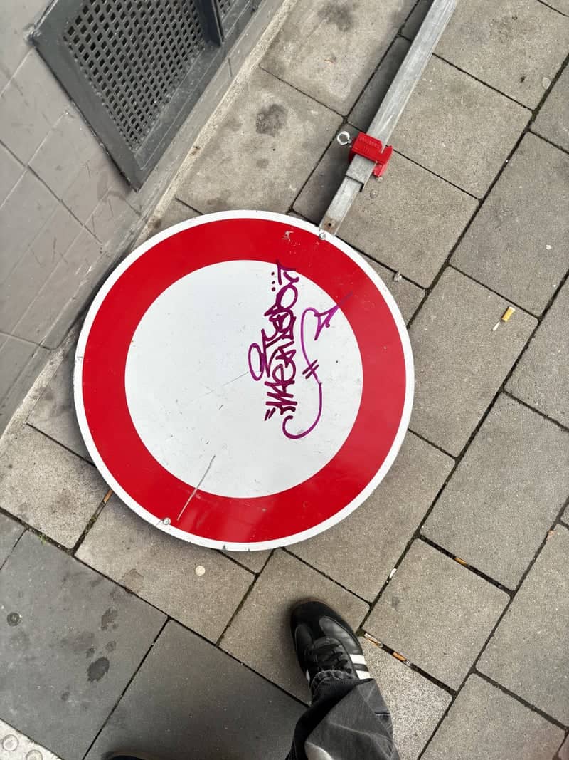 Urban Sidewalk Details in Duisburg - Image 1
