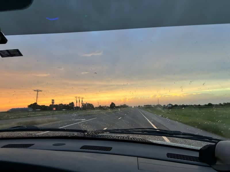 Oklahoma Highway Sunset - Image 1