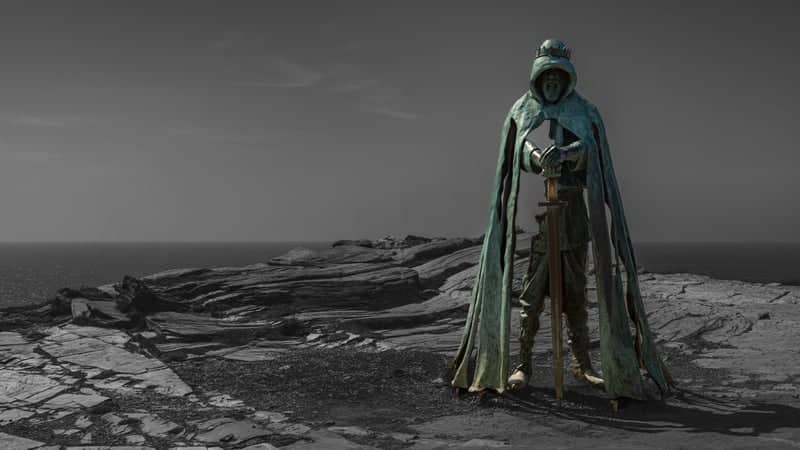 Gallos Statue at Tintagel Castle - Image 1