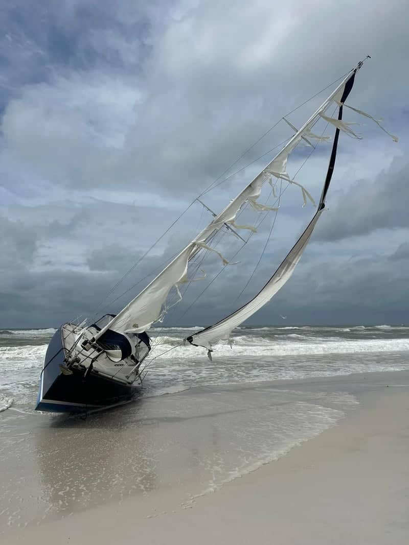 Pensacola Beach Sailboat Wreck - Image 1